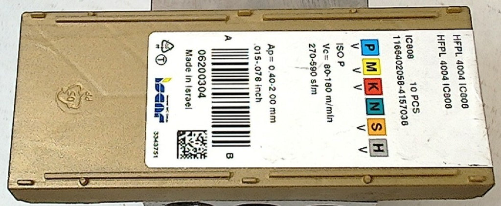 Lot 200-1171 Iscar HFPL4004 IC808 Indexable grooving inserts