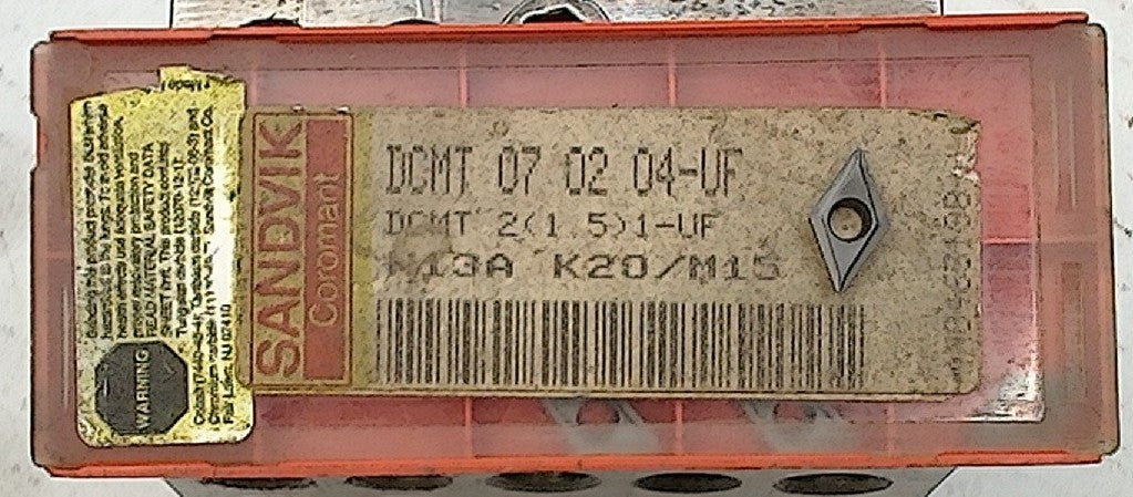Lot 200-1177 Sandvik DCMT 070204-UF Indexable turning inserts