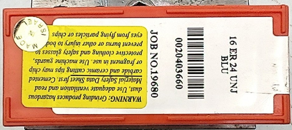 Lot 200-1179 Carmex 16ER24 UNJ BLU Laydown threading inserts