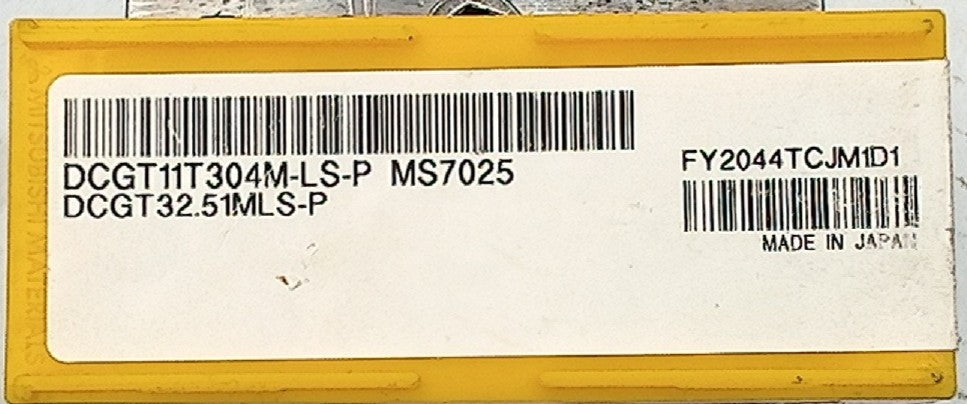 Lot 200-1180 Mitsubishi DCGTT11T304m-LS-P Indexable turning inserts