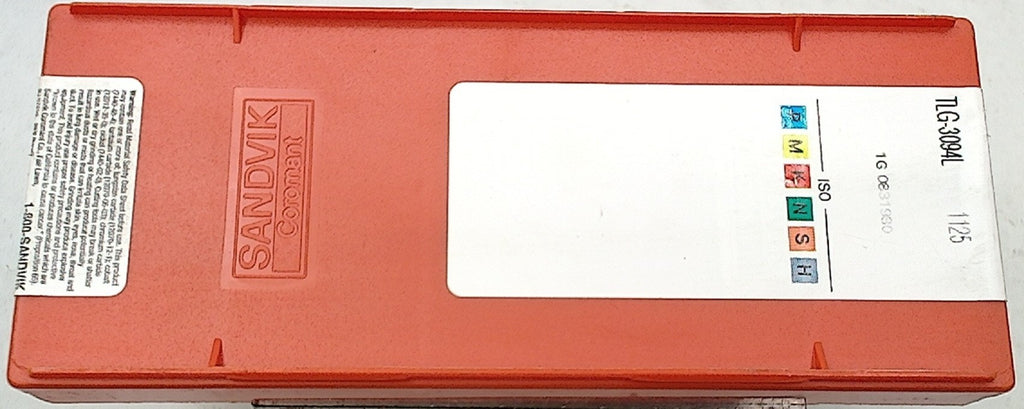 Lot 200-1182 Sandvik TLG-3094L 1125 Indexable grooving inserts