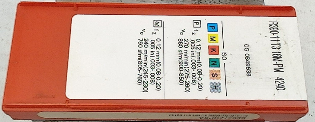 Lot 100-1146 Sandvik R390-11 T3 16M-PM 4240 Indexable milling inserts