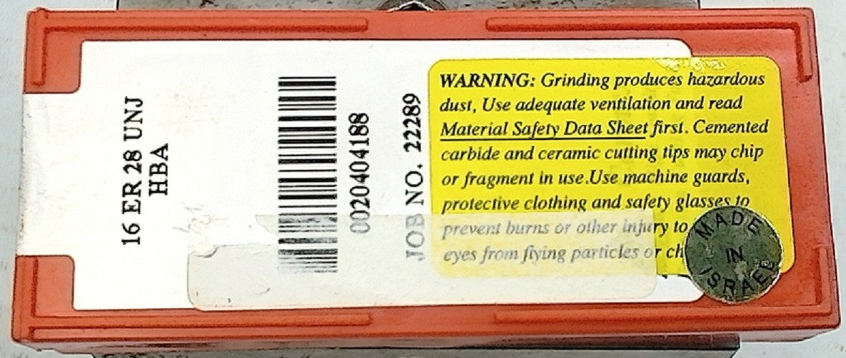 Lot 200-1200 Carmex 16 ER 28 UNJ HBA Laydown threading inserts