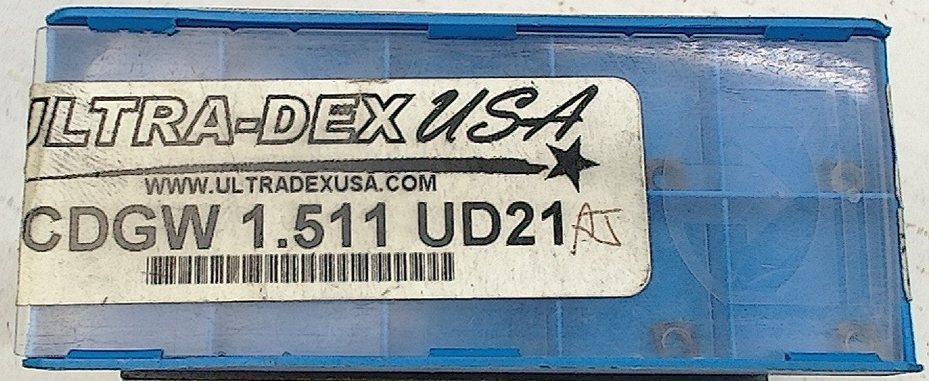 Lot 200-1202 Ultradex CDGW 1.511 UD21 Indexable boring inserts