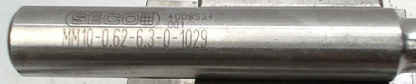 Lot 150-1136 SECO MM10-0.62-6.3-0-1029 Replaceable Tip Milling Shank