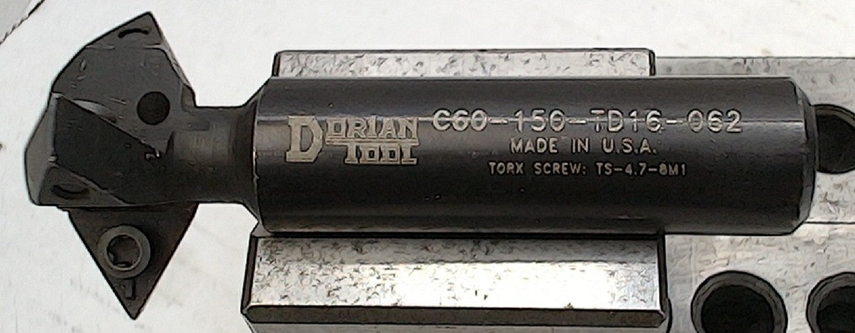 Lot 150-1143 Dorian tool C610-150-TD16-062 1.5" Indexable angle milling cutter