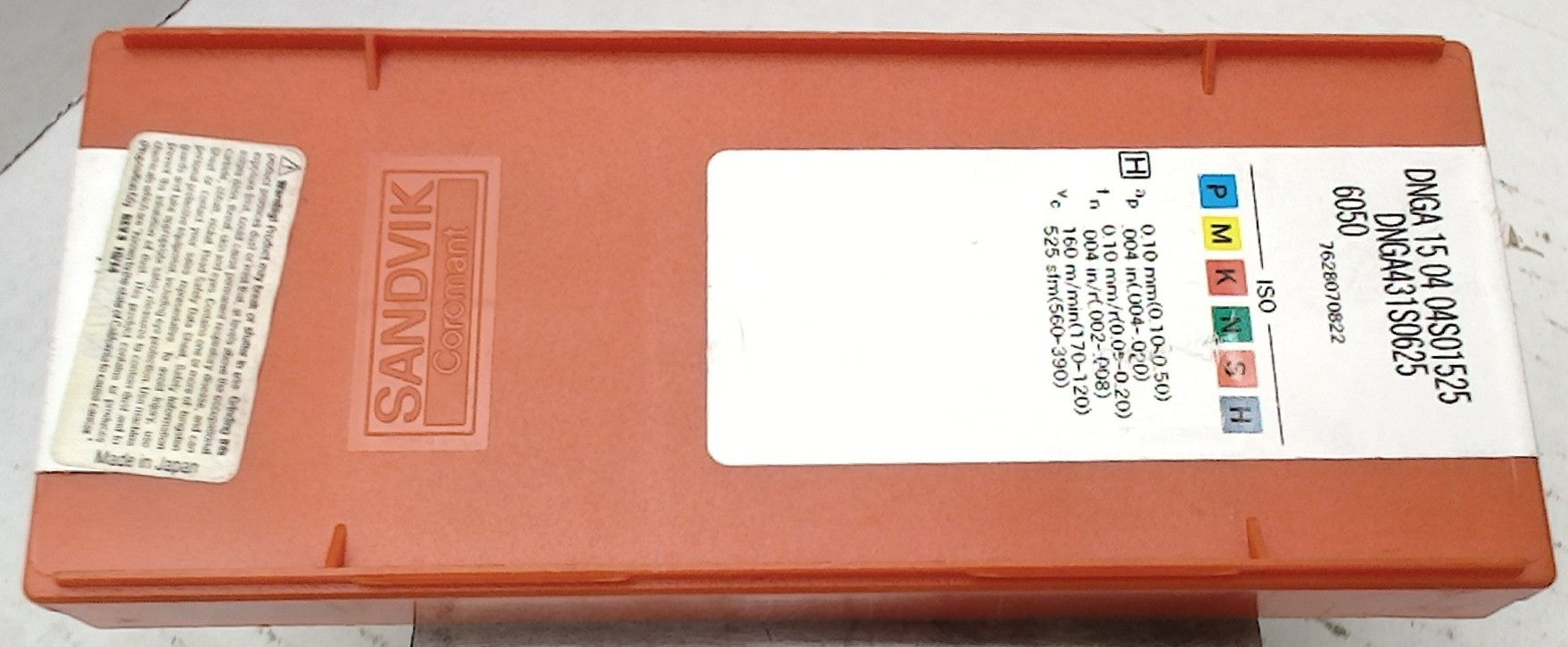 Lot 200-1212 Sandvik DNGA150404S01525 Indexable Ceramic turning inserts