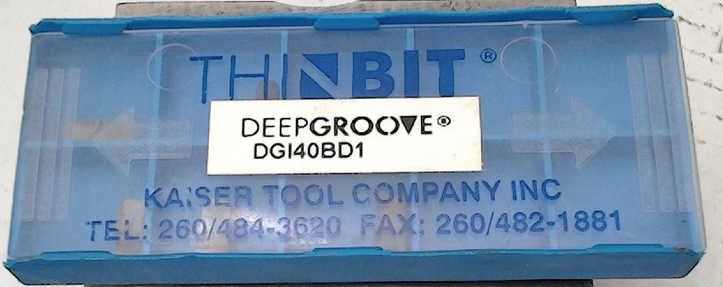 Lot 200-1217 Thinbit DGI40BD1 Grooving inserts