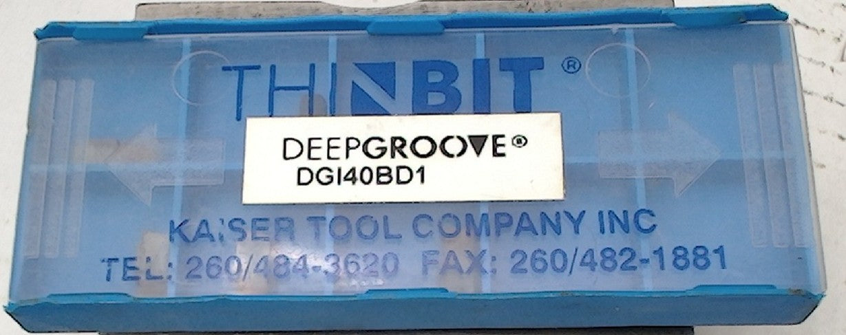 Lot 200-1217 Thinbit DGI40BD1 Grooving inserts