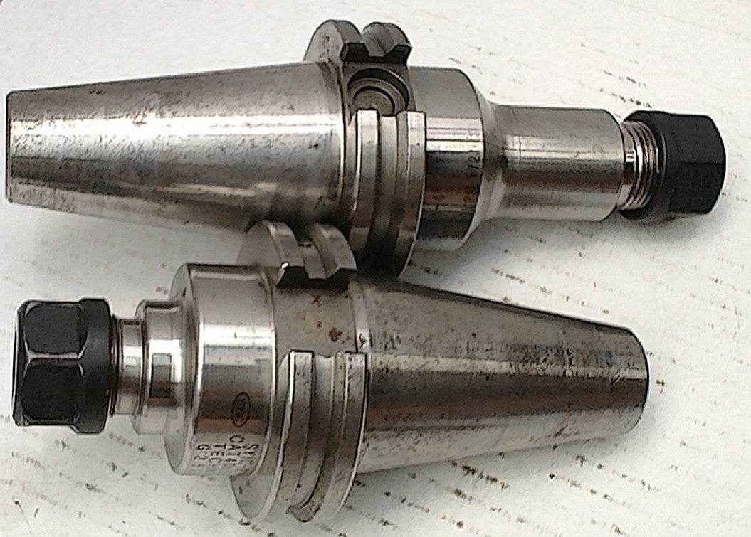 Lot 800-1006 Used Cat40-ER16 tool holders With nuts
