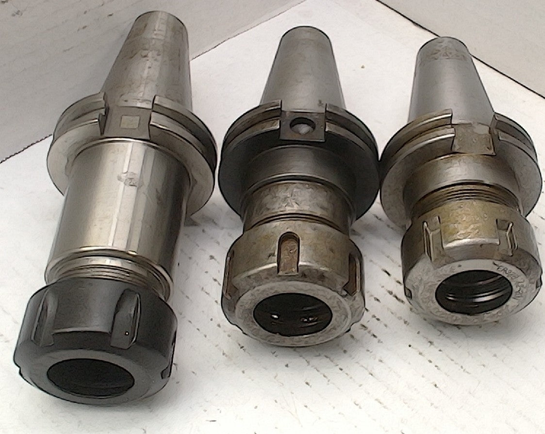 Lot 800-1015 Used Cat40-ER32 tool holders With nuts