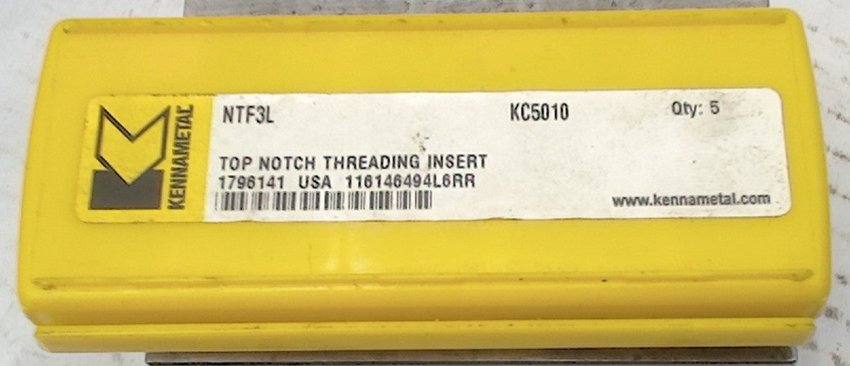 Lot 200-1224 Kennametal NTF3L Topnotch threading inserts