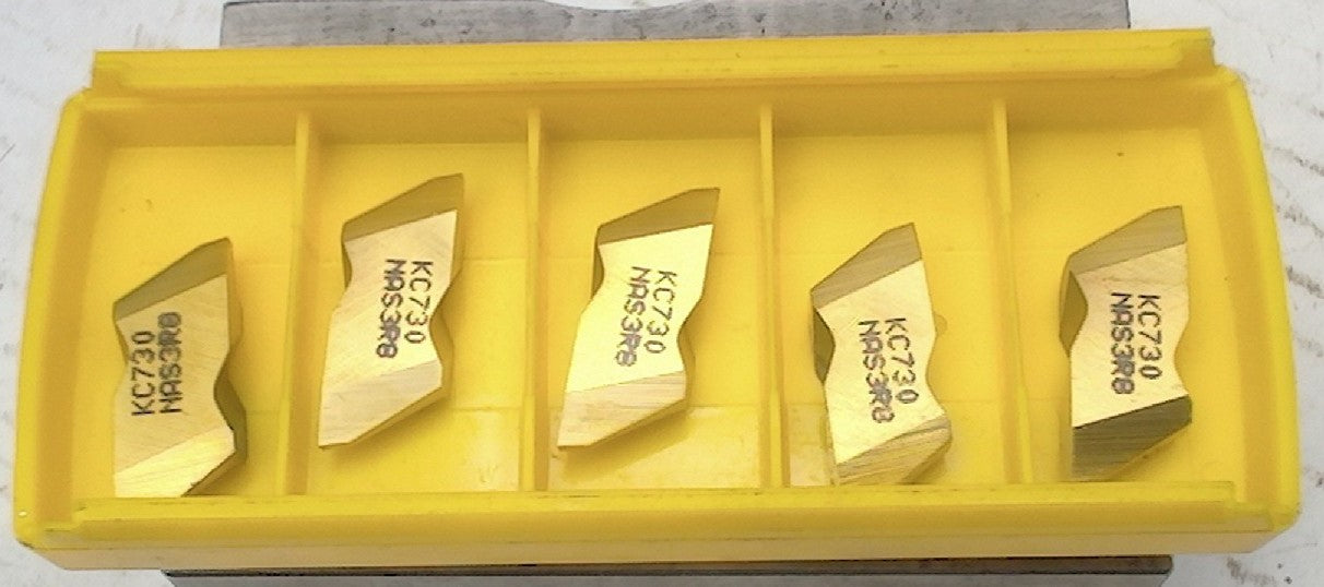 Lot 200-1225 Kennametal NAS3R8 Topnotch threading and grooving inserts