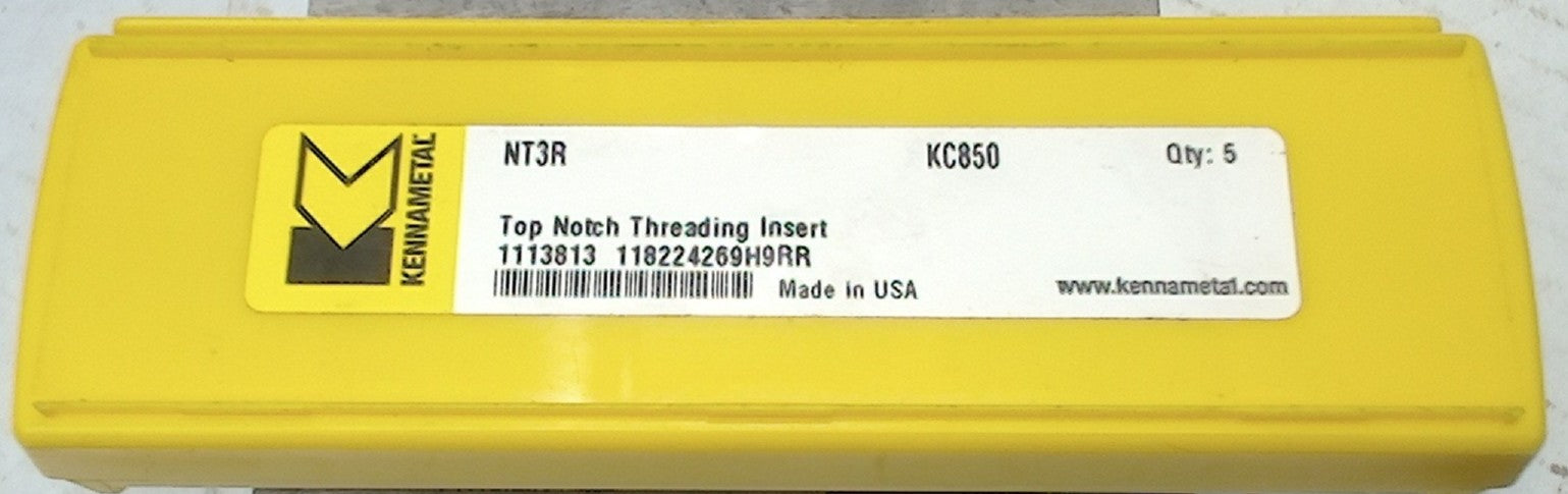 Lot 200-1225 Kennametal NT3R Topnotch threading inserts