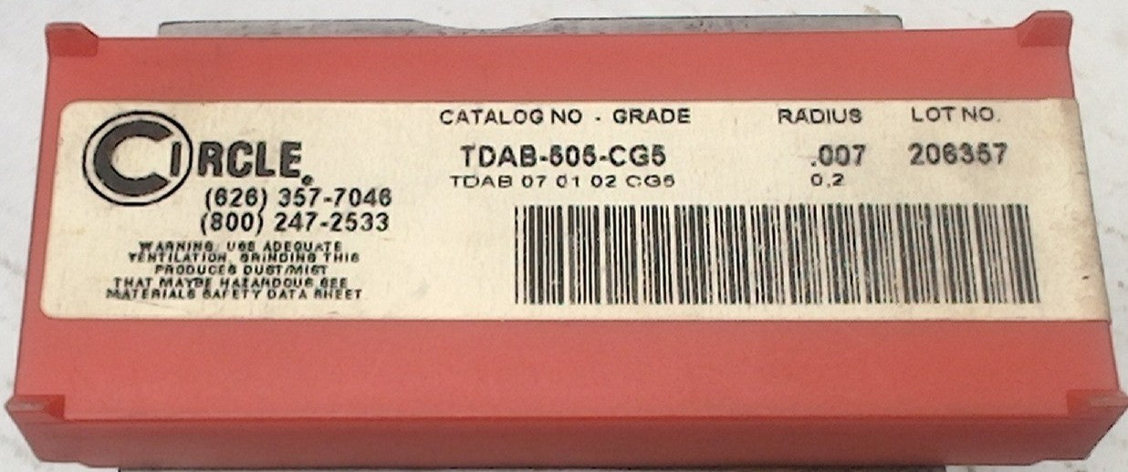 Lot 200-1229 Circle TDAB-505-CG5 Indexable boring inserts