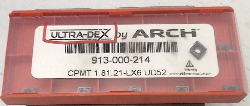 Lot 200-1231 Ultra-Dex CPMT 1.81.21-LX6 UD52 Indexable turning inserts